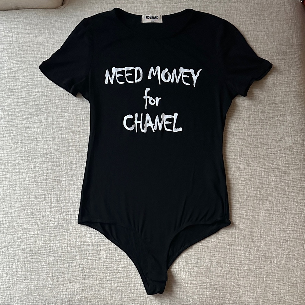 Black Graphic Bodysuit